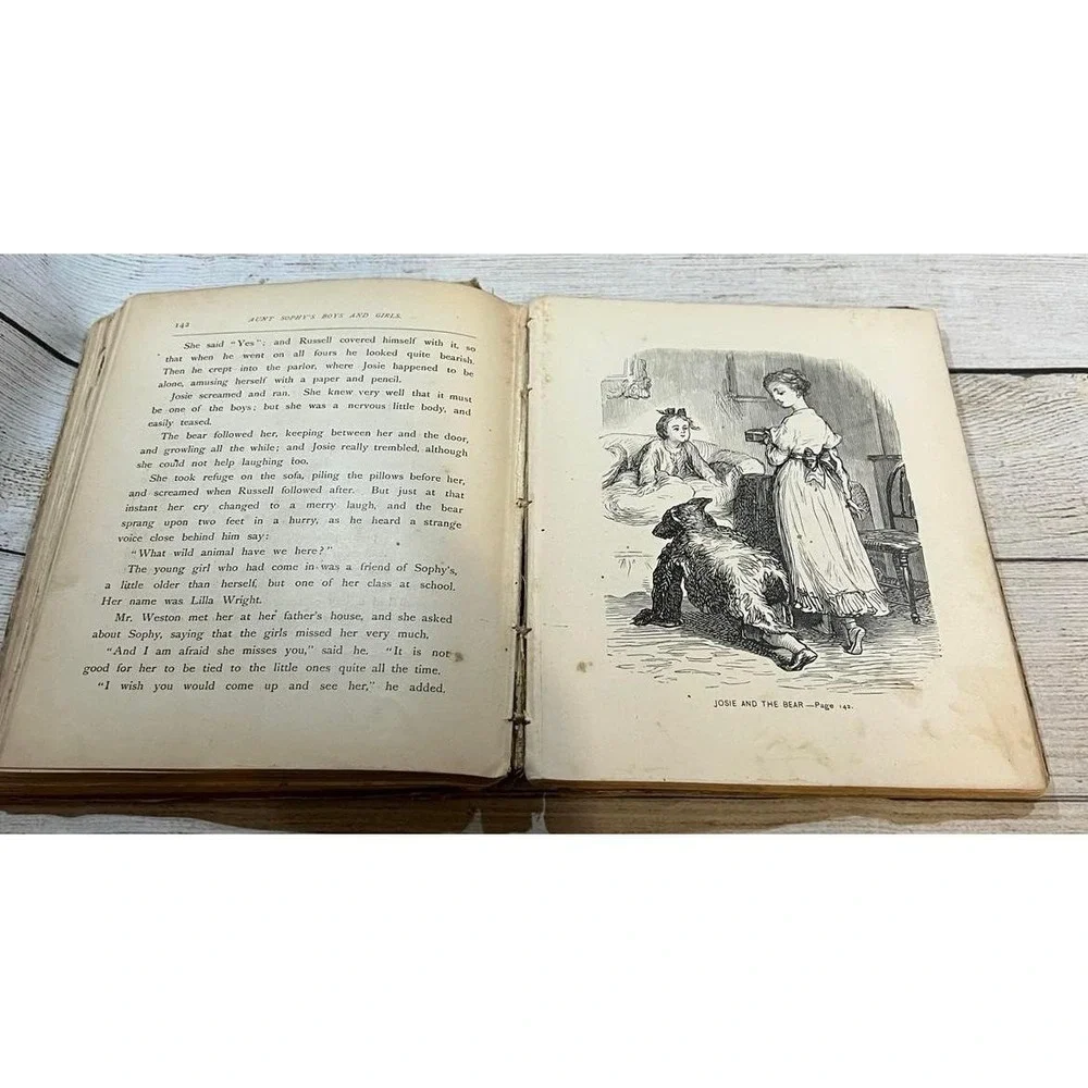 1881 Antique Childrens Book Aunt Sophy's Boys and Girls Mrs Sanford Dutton TubH2